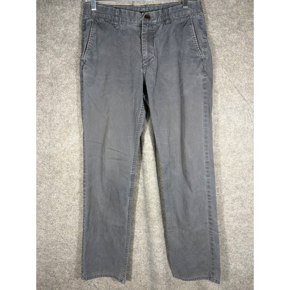Bonobos Washed Chino Pants Slim Straight Grey 100% Cotton 30x32 Style 14196